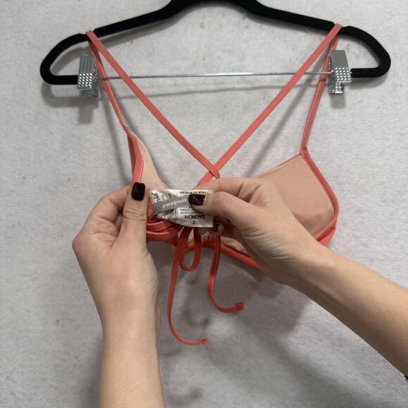 Patagonia Bikini Top Womens Small Coral Triangle Swimwear Crossback Strappy - Picture 6 of 9